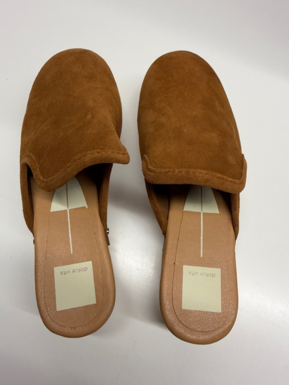 Dolce Vita Closen Clogs Slip On Open Back Mules Shoes Suede Brown New Size 7.5 - Picture 6 of 8